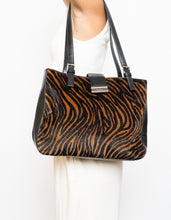 Load image into Gallery viewer, Vintage x Brown &amp; Black Zebra Pony Hair Purse