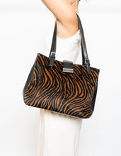 Load image into Gallery viewer, Vintage x Brown &amp; Black Zebra Pony Hair Purse