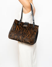 Load image into Gallery viewer, Vintage x Brown &amp; Black Zebra Pony Hair Purse