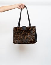 Load image into Gallery viewer, Vintage x Brown &amp; Black Zebra Pony Hair Purse