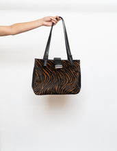 Load image into Gallery viewer, Vintage x Brown &amp; Black Zebra Pony Hair Purse