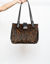 Load image into Gallery viewer, Vintage x Brown &amp; Black Zebra Pony Hair Purse