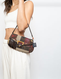 Vintage x LIZ CLAIBORNE Multi Fabric Handbag