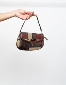 Vintage x LIZ CLAIBORNE Multi Fabric Handbag