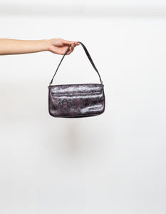 Vintage x Purple Purple Crock Faux Leather Purse