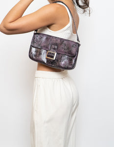 Vintage x Purple Purple Crock Faux Leather Purse