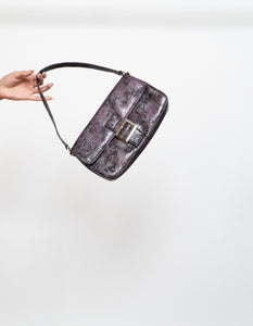 Vintage x Purple Purple Crock Faux Leather Purse