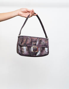 Vintage x Purple Purple Crock Faux Leather Purse
