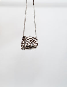 ZARA x Zebra Pony Hair Chain Purse