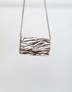 ZARA x Zebra Pony Hair Chain Purse