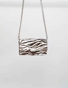 ZARA x Zebra Pony Hair Chain Purse