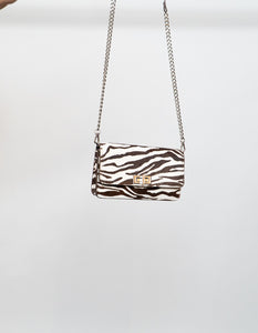 ZARA x Zebra Pony Hair Chain Purse