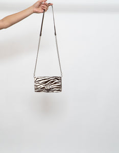 ZARA x Zebra Pony Hair Chain Purse