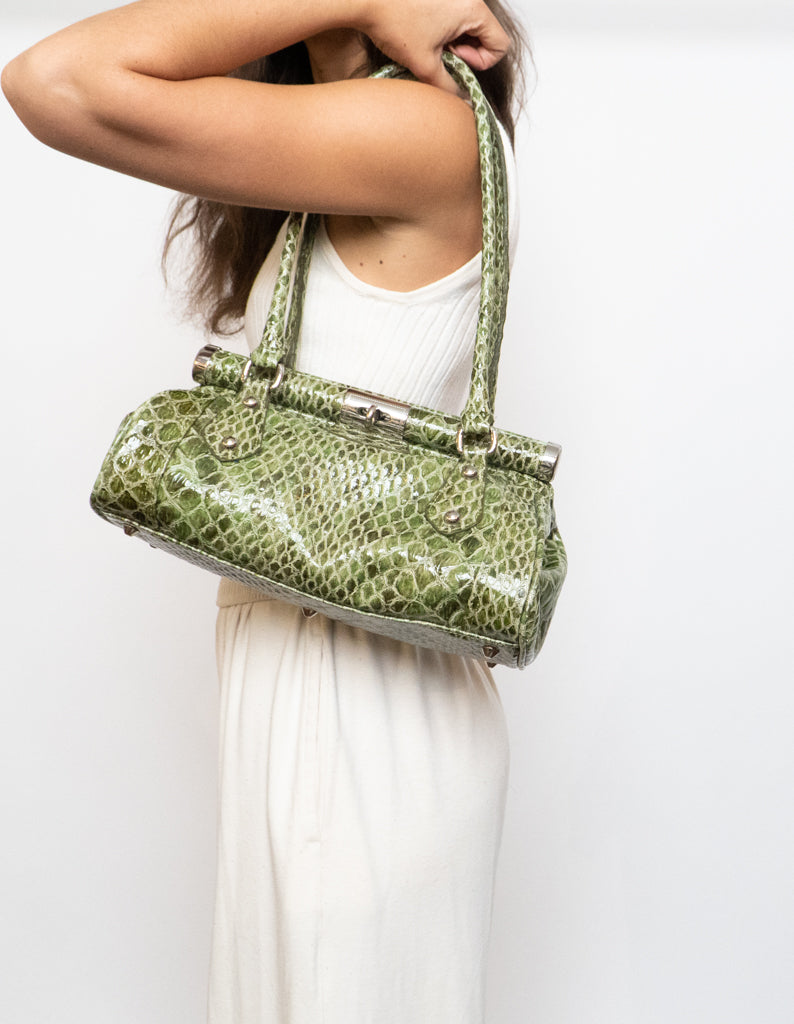 Vintage x Green Crock PVC Purse