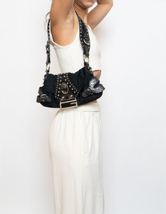 Vintage x GUESS Black Studded Handbag