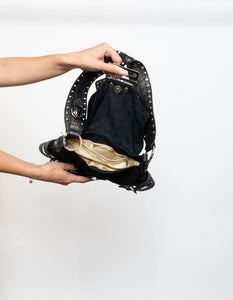 Vintage x GUESS Black Studded Handbag