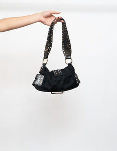 Vintage x GUESS Black Studded Handbag