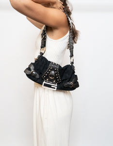 Vintage x GUESS Black Studded Handbag