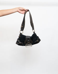 Vintage x GUESS Black Studded Handbag