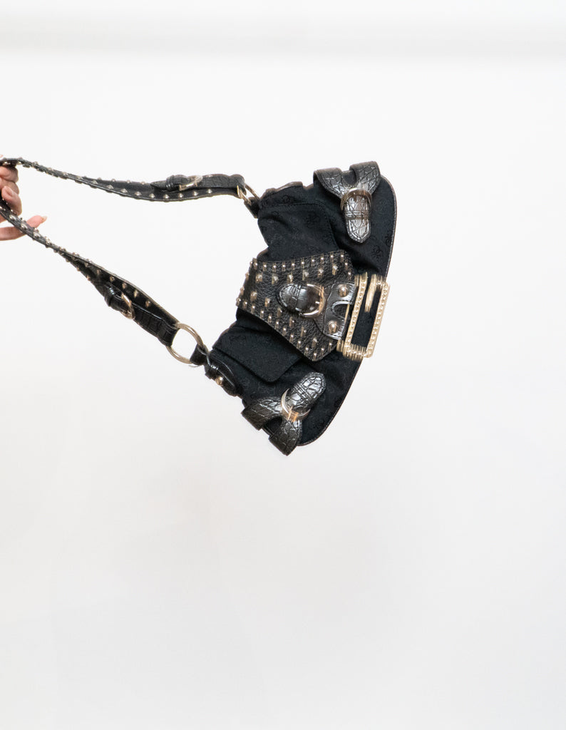 Vintage x GUESS Black Studded Handbag