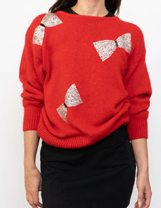 Vintage x Made in Hong Kong x Angora, Silk-blend Knit Sweater (XS-M)