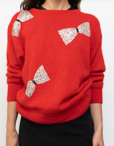 Vintage x Made in Hong Kong x Angora, Silk-blend Knit Sweater (XS-M)