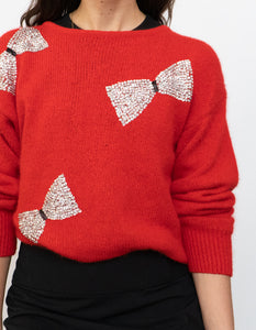 Vintage x Made in Hong Kong x Angora, Silk-blend Knit Sweater (XS-M)