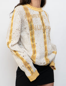 Vintage x Made in Turkey x SEARIANNO Gold Knit Patterned Sweater (S-L)