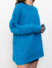 Load image into Gallery viewer, Vintage x Blue Cotton Knit Sweater (XS-XL)