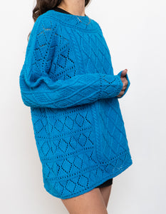 Vintage x Blue Cotton Knit Sweater (XS-XL)
