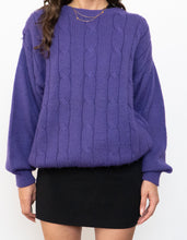 Load image into Gallery viewer, Vintage x Cozy Purple Knit Sweater (XS-L)