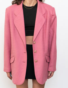 Vintage x Made in Canada x Pink Wool-blend Blazer (S, M)