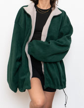Load image into Gallery viewer, Green &amp; Taupe x Cozy Oversized Fleece (Free Size)