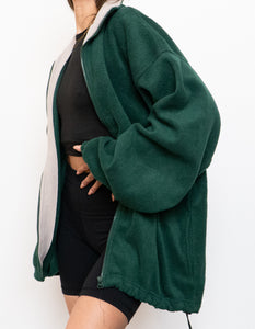 Green & Taupe x Cozy Oversized Fleece (Free Size)