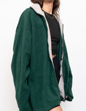 Load image into Gallery viewer, Green &amp; Taupe x Cozy Oversized Fleece (Free Size)