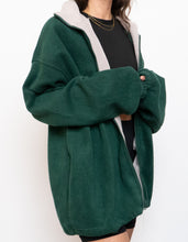 Load image into Gallery viewer, Green &amp; Taupe x Cozy Oversized Fleece (Free Size)