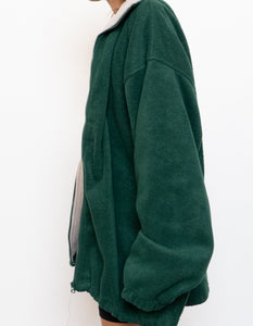 Green & Taupe x Cozy Oversized Fleece (Free Size)
