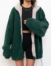 Load image into Gallery viewer, Green &amp; Taupe x Cozy Oversized Fleece (Free Size)