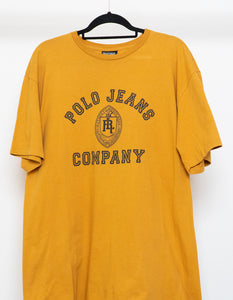 Vintage x Made in USA x RALPH LAUREN Mustard Yellow Tee (L)