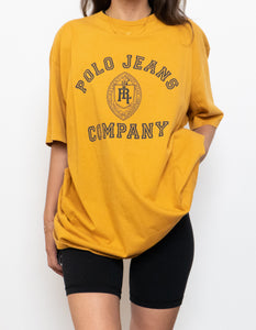 Vintage x Made in USA x RALPH LAUREN Mustard Yellow Tee (L)