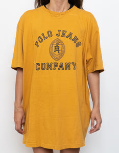 Vintage x Made in USA x RALPH LAUREN Mustard Yellow Tee (L)