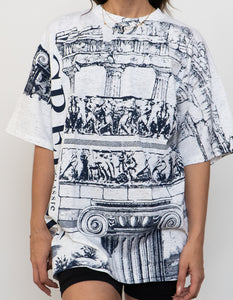 Vintage x Made in Greece Heathered White AOP Tee (XS-XL)