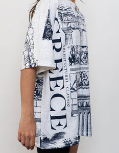 Vintage x Made in Greece Heathered White AOP Tee (XS-XL)