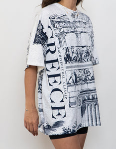 Vintage x Made in Greece Heathered White AOP Tee (XS-XL)