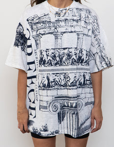 Vintage x Made in Greece Heathered White AOP Tee (XS-XL)