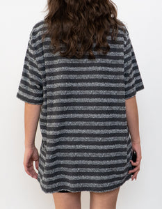 TED BAKER x Made in Portugal x Grey Terry Cloth Striped Tee (XS-XL)