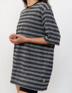 TED BAKER x Made in Portugal x Grey Terry Cloth Striped Tee (XS-XL)