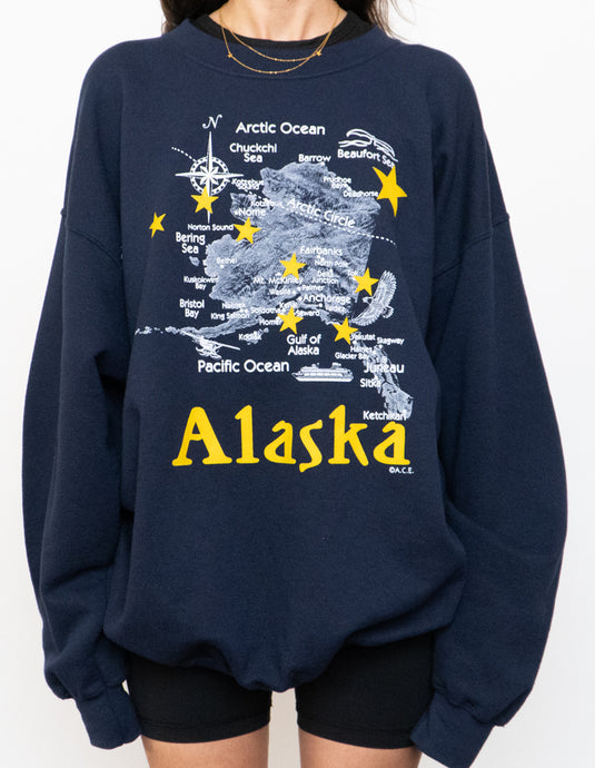Vintage x Alaska Navy Crewneck (XL)
