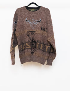 Vintage x CHICAGO BULLS Handknit Wool-blend Sweater (XL)