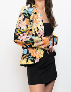 Vintage x Made in Hong Kong x Silk Colourful Beaded Blazer (XS-M)